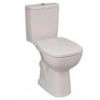 Twyford Alcona Close-Coupled WC (TWYPK032) — White, 4/2.6L Dual Flush, European (Horizontal), D-Shape, 455x625x775mm, Pan Only — Piece